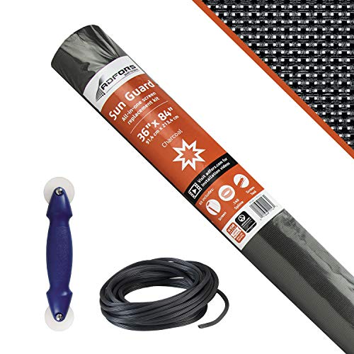 Saint-Gobain ADFORS FCS11147-M Window Screen Replacement Kit, 3ft x 7ft, Charcoal