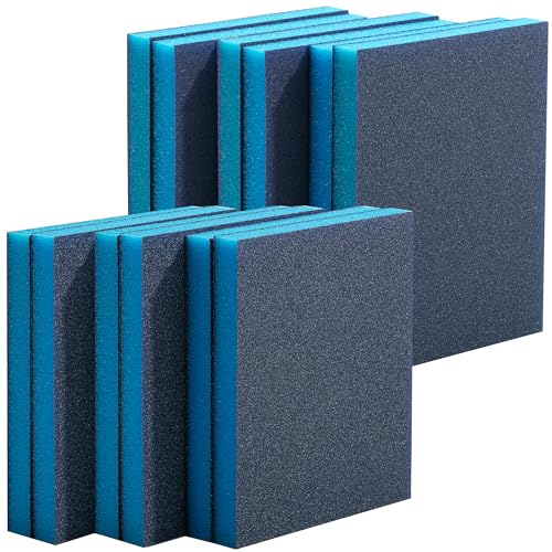 Bates- Sanding Sponge, 12 Pack, 3.9”x4.7”, 80/100/120/180 Grit, Sanding Block, Sanding Paper Block, Sandpaper Sponge Block, Sanding Blocks for Wood, Sanding Sponges, Sand Block, Sanding Blocks Drywall