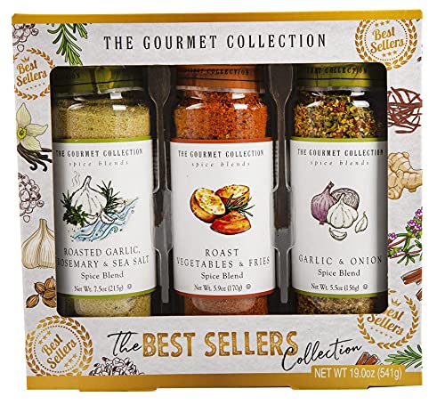 The Gourmet Collection Spices & Seasoning Blends – Best Sellers Collection. The Ultimate Spices Gift Set for the Grill Master or Chef of the Household. Gourmet Made Easy with Seasonings for Cooking.