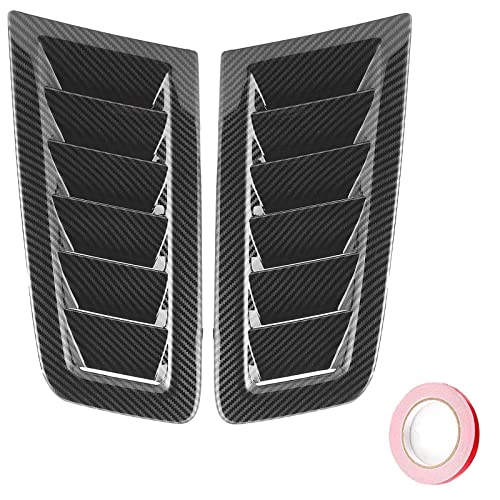 Car Hood Vent Scoop Cold Air Flow Intake Fitment Bonnet Cover Hood Vent Fits for RS MK2 Universal Carbon Fiber Black