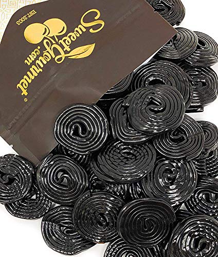 Italian Black Licorice Wheels | Bulk Candy | Natural Colors and Flavors, GMO Free | 1 Pound