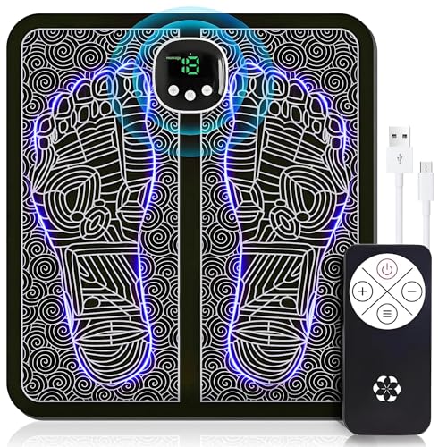 Foot Massager, EMS Foot Portable Foot Massager Mat for Neuropathy Feet Massager with Remote Control for Circulation and Pain Relief Valentines Day Gifts