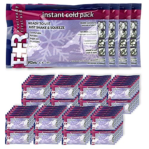 Ever Ready First Aid Disposable Cold Compress Therapy Instant Ice Pack for Injuries 4.5