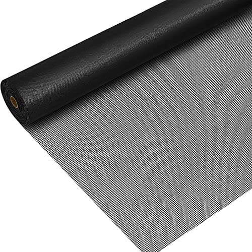 Sasylvia 48in x 120ft Solar Screens for Windows Fiberglass Screen Roll Screen Door Mesh Durable DIY Window Screen Nets Replacement Porch Screen Sliding Screen Door Repair for Patio and Windows, Black