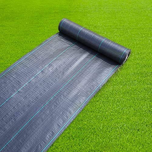 GDNaid 4ftx100ft Weed Barrier Landscape Fabric Heavy Duty, Premium 3.2oz Garden Weed Barrier, Easy Setup & Durable Woven Weed Control Landscaping Fabric